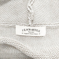 FRAMeWORK リネンニット 七分袖 カーディガン ベージュ レディース フレームワーク【中古】5-0811M◎