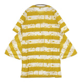 marble sud ムーミン MOOMIN 五分袖 ボーダーTシャツワンピース チュニック イエロー ホワイト レディース マーブルシュッド【中古】5-0806S♪