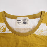 marble sud ムーミン MOOMIN 五分袖 ボーダーTシャツワンピース チュニック イエロー ホワイト レディース マーブルシュッド【中古】5-0806S♪