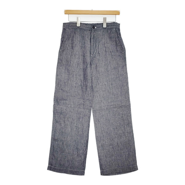 style+confort リネン シャンブレー イージーパンツ 301-44530 サイズ2 パンツ ネイビー レディース スティールエコンフォール【中古】5-0905M♪