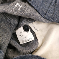 style+confort リネン シャンブレー イージーパンツ 301-44530 サイズ2 パンツ ネイビー レディース スティールエコンフォール【中古】5-0905M♪