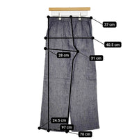 style+confort リネン シャンブレー イージーパンツ 301-44530 サイズ2 パンツ ネイビー レディース スティールエコンフォール【中古】5-0905M♪