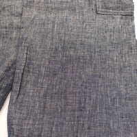style+confort リネン シャンブレー イージーパンツ 301-44530 サイズ2 パンツ ネイビー レディース スティールエコンフォール【中古】5-0905M♪