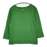 45R/45rpm 七分袖 コットン カットソー グリーン レディース フォーティーファイブアールピーエム【中古】5-1109M∞