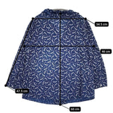 style+confort ペイズリー フリル ブラウス シャツ ネイビー ホワイト レディース スティールエコンフォール【中古】5-1109M∞