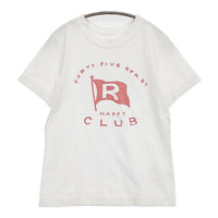 45R/45rpm ロゴ サイズ3 半袖Ｔシャツ カットソー ホワイト レディース フォーティーファイブアールピーエム【中古】5-0806S♪