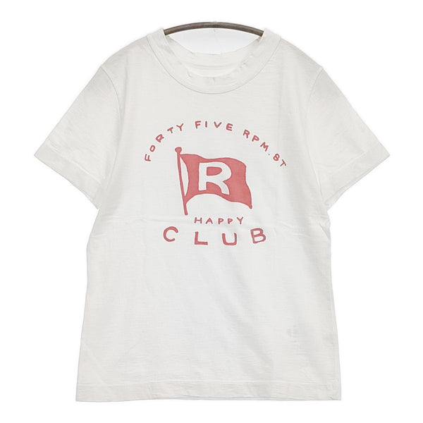 45R/45rpm ロゴ サイズ3 半袖Ｔシャツ カットソー ホワイト レディース フォーティーファイブアールピーエム【中古】5-0806S♪