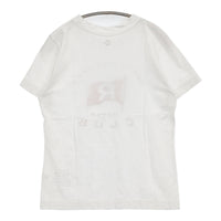 45R/45rpm ロゴ サイズ3 半袖Ｔシャツ カットソー ホワイト レディース フォーティーファイブアールピーエム【中古】5-0806S♪