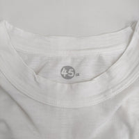 45R/45rpm ロゴ サイズ3 半袖Ｔシャツ カットソー ホワイト レディース フォーティーファイブアールピーエム【中古】5-0806S♪