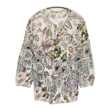 45R/45rpm 総柄コットン カーディガン マルチカラー レディース フォーティーファイブアールピーエム【中古】5-1109M∞