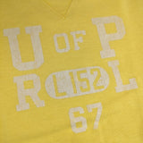 POLO RALPH LAUREN カレッジロゴ　裏起毛 XS トレーナー スウェット イエロー メンズ ポロ・ラルフローレン【中古】5-1023T∞