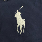 RALPH LAUREN ビッグポニー切替 サイズL/G 14-16 キッズ ポロシャツ ネイビー ホワイト ラルフローレン【中古】5-0806S♪