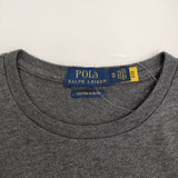 POLO RALPH LAUREN レジメンタル ロゴ サイズXS 半袖Ｔシャツ カットソー チャコールグレー レディース ポロ・ラルフローレン【中古】5-0806S♪