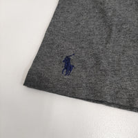 POLO RALPH LAUREN レジメンタル ロゴ サイズXS 半袖Ｔシャツ カットソー チャコールグレー レディース ポロ・ラルフローレン【中古】5-0806S♪