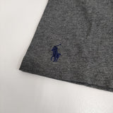 POLO RALPH LAUREN レジメンタル ロゴ サイズXS 半袖Ｔシャツ カットソー チャコールグレー レディース ポロ・ラルフローレン【中古】5-0806S♪