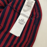 POLO RALPH LAUREN L/G14-16 ボーダー リブ ワンポイント 刺繍 長袖Ｔシャツ カットソー ロンＴ ネイビー レッド レディース ポロ・ラルフローレン【中古】5-1109M∞