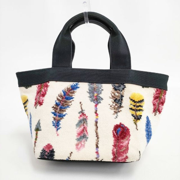 FEILER フェザー柄 トートバッグ アイボリー レディース フェイラー【中古】5-1015G∞