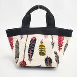 FEILER フェザー柄 トートバッグ アイボリー レディース フェイラー【中古】5-1015G∞