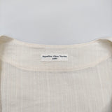 AQUELLOS OJOS VERDES BISHU サイズL Vネック レーヨンコットンリネン ワンピース ホワイト レディース アケヨスオホスヴェルデス【中古】5-1018M♪