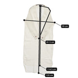 AQUELLOS OJOS VERDES BISHU サイズL Vネック レーヨンコットンリネン ワンピース ホワイト レディース アケヨスオホスヴェルデス【中古】5-1018M♪