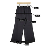 CHAOS ch205168er-03 シルクストレッチ ワイドイージー パンツ ブラック レディース カオス【中古】5-1109M∞