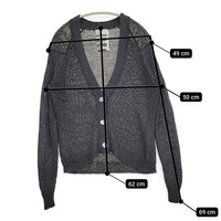 CHAOS ピールコットンニットセット 定価35200円 カーディガン タンクトップ アンサンブル 25SS ブラック レディース カオス【中古】5-0731M♪