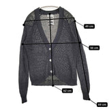 CHAOS ピールコットンニットセット 定価35200円 カーディガン タンクトップ アンサンブル 25SS ブラック レディース カオス【中古】5-0731M♪
