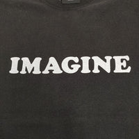 WORN FREE 新品 ヨーコ・オノ Tシャツ IMAGINE WFR-VTG-000010 半袖Ｔシャツ カットソー ブラック ユニセックス ウォーンフリー【中古】5-0806S♪