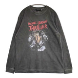 GOOD ROCK SPEED Michael Jackson マイケルジャクソン スリラー XL 加工 長袖Ｔシャツ カットソー ロンＴ チャコールグレー メンズ グッドロックスピード【中古】5-1201M∞