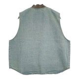 INCOMPLETE TOKYO インコンプリートトウキョウ デニム ジップアップ ベスト ブルー メンズ【中古】5-1201M∞