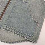 INCOMPLETE TOKYO インコンプリートトウキョウ デニム ジップアップ ベスト ブルー メンズ【中古】5-1201M∞