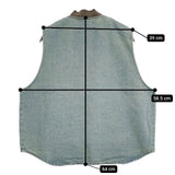 INCOMPLETE TOKYO インコンプリートトウキョウ デニム ジップアップ ベスト ブルー メンズ【中古】5-1201M∞