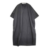 mizuiro-ind スキッパーシャツワンピース コットン ドロップショルダー ワンピース ブラック レディース ミズイロインド【中古】5-0806S♪