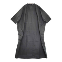 mizuiro-ind スキッパーシャツワンピース コットン ドロップショルダー ワンピース ブラック レディース ミズイロインド【中古】5-0806S♪