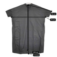 mizuiro-ind スキッパーシャツワンピース コットン ドロップショルダー ワンピース ブラック レディース ミズイロインド【中古】5-0806S♪