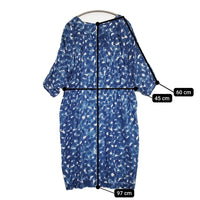 mina perhonen aalto コットン ss3069 サイズ38 ワンピース ブルー ホワイト レディース ミナペルホネン【中古】5-0731S♪