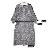 mina perhonen aalto コットン ss3069 サイズ38 ワンピース グレー ホワイト レディース ミナペルホネン【中古】5-0731S♪