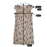mina perhonen sunny rain ウール La3458 半袖ドレス ワンピース ベージュ マルチカラー レディース ミナペルホネン【中古】5-1004T∞