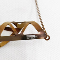 ISSEY MIYAKE 1325. チタニウム チタン TITANIUM 定価24000円 アクセサリー ネックレス ゴールド レディース イッセイミヤケ1325.【中古】5-0819G◎