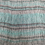 Haat ISSEY MIYAKE 大判 シャーリング チェック柄 シルク混 ストール グリーン グレー レディース ハートイッセイミヤケ【中古】5-1111T◎