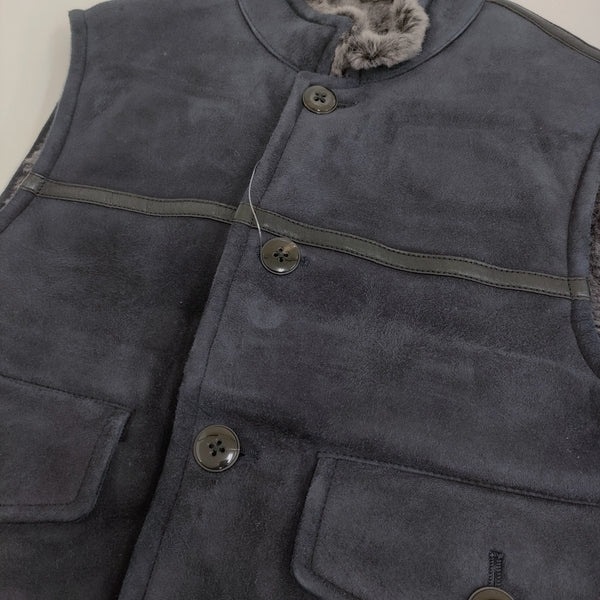 45R/45rpm ムートンベスト 定価220000円 サイズ3 ベスト ネイビー レディース フォーティーファイブアールピーエム【中古】5-1128T♪ 45R/45rpm ムートンベスト 定価220000円 サイズ3 ベスト ネイビー