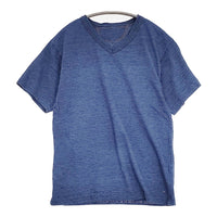 45R/45rpm Vネック インディゴ サイズ2 半袖Ｔシャツ カットソー ブルー レディース フォーティーファイブアールピーエム【中古】5-0806S♪