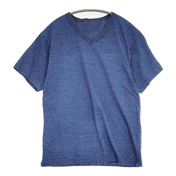 45R/45rpm Vネック インディゴ サイズ2 半袖Ｔシャツ カットソー ブルー レディース フォーティーファイブアールピーエム【中古】5-0806S♪