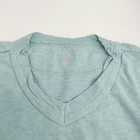 45R/45rpm Vネック 無地 サイズ3 半袖Ｔシャツ カットソー ライトブルー レディース フォーティーファイブアールピーエム【中古】5-0806S♪
