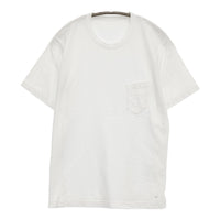 45R/45rpm ポケット付き サイズ2 無地 半袖Ｔシャツ カットソー ホワイト レディース フォーティーファイブアールピーエム【中古】5-0809S♪