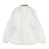 45R/45rpm 先染めダンプの908オーシャンプル コンチョボタン 定価27500円 長袖シャツ ホワイト レディース フォーティーファイブアールピーエム【中古】5-1113M∞