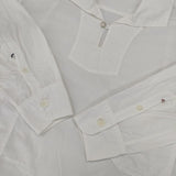 45R/45rpm 先染めダンプの908オーシャンプル コンチョボタン 定価27500円 長袖シャツ ホワイト レディース フォーティーファイブアールピーエム【中古】5-1113M∞