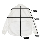 45R/45rpm 先染めダンプの908オーシャンプル コンチョボタン 定価27500円 長袖シャツ ホワイト レディース フォーティーファイブアールピーエム【中古】5-1113M∞