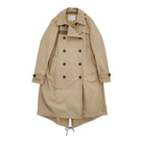 MARECHAL TERRE サイズ2 コットン トレンチコート ベージュ レディース マルシャルテル【中古】5-1109M∞