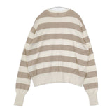 veritecoeur ST-092 12Gクルーネックニット 定価22000円 シルク カシミヤ セーター ニット ベージュ オフホワイト レディース ヴェリテクール【中古】5-1022T∞